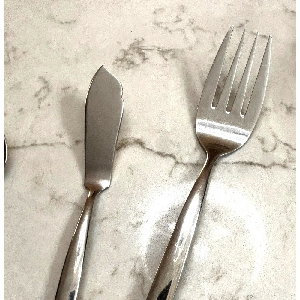 Farberware Dot 4-Pc Serving Utensil Set Stainless Replacement Contemporary